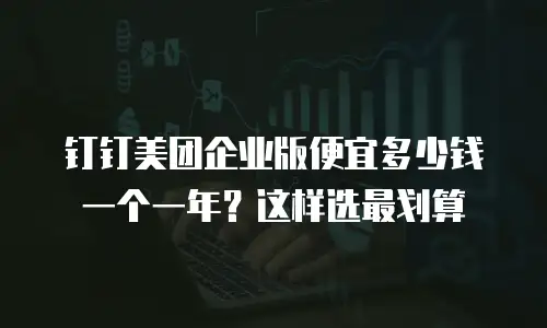 钉钉美团企业版便宜多少钱一个一年？这样选最划算