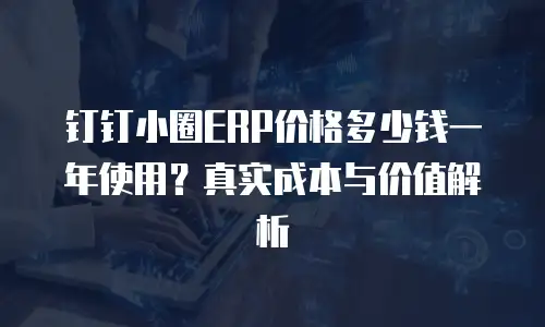钉钉小圈ERP价格多少钱一年使用？真实成本与价值解析