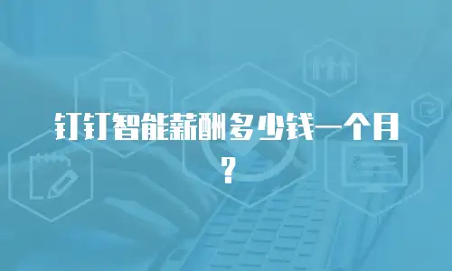 钉钉智能薪酬多少钱一个月？
