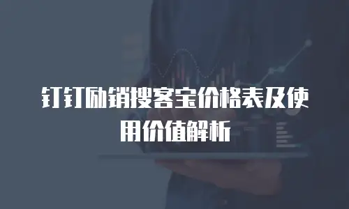 钉钉励销搜客宝价格表及使用价值解析