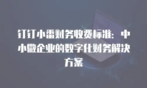 钉钉小番财务收费标准：中小微企业的数字化财务解决方案