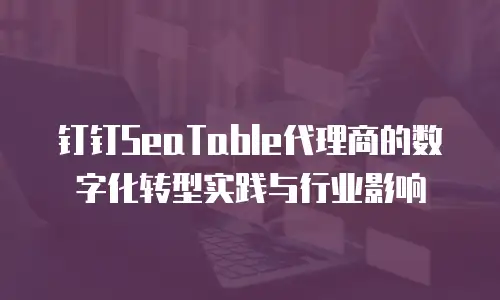 钉钉SeaTable代理商的数字化转型实践与行业影响