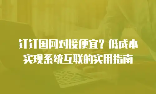 钉钉国网对接便宜？低成本实现系统互联的实用指南