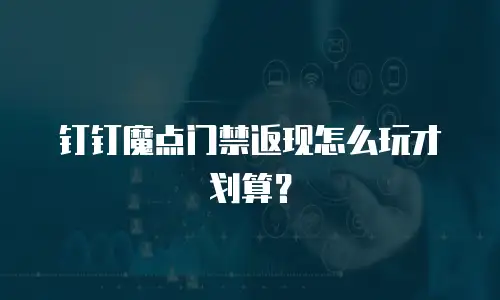钉钉魔点门禁返现怎么玩才划算？