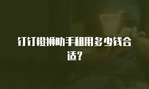 钉钉橙狮助手租用多少钱合适？