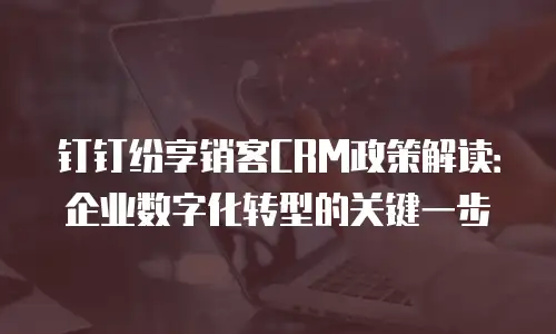 钉钉纷享销客CRM政策解读：企业数字化转型的关键一步