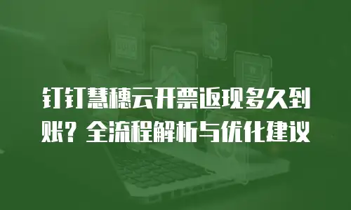 钉钉慧穗云开票返现多久到账？全流程解析与优化建议