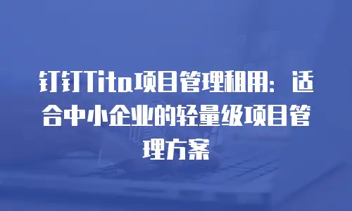 钉钉Tita项目管理租用：适合中小企业的轻量级项目管理方案
