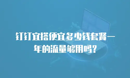 钉钉宜搭便宜多少钱套餐一年的流量够用吗？