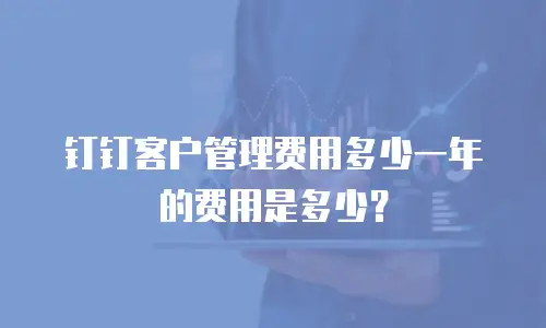 钉钉客户管理费用多少一年的费用是多少？