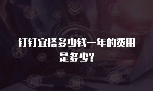 钉钉宜搭多少钱一年的费用是多少？