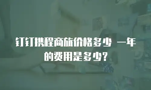 钉钉携程商旅价格多少 一年的费用是多少？
