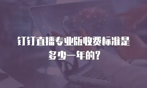 钉钉直播专业版收费标准是多少一年的？