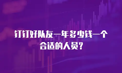 钉钉好队友一年多少钱一个合适的人员？