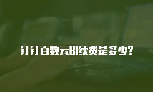 钉钉百数云BI续费是多少？