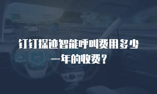 钉钉探迹智能呼叫费用多少一年的收费？
