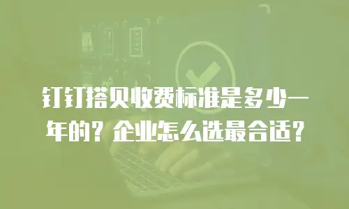 钉钉搭贝收费标准是多少一年的？企业怎么选最合适？