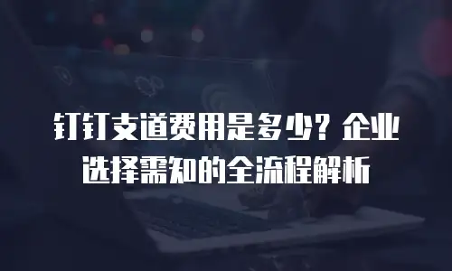 钉钉支道费用是多少？企业选择需知的全流程解析