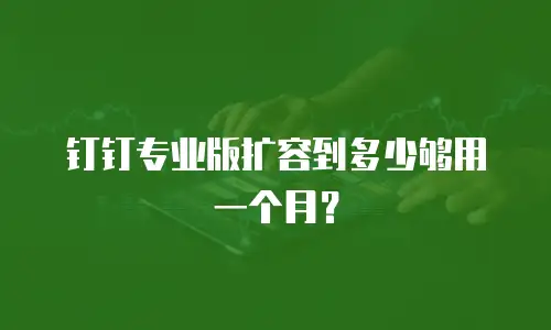 钉钉专业版扩容到多少够用一个月？