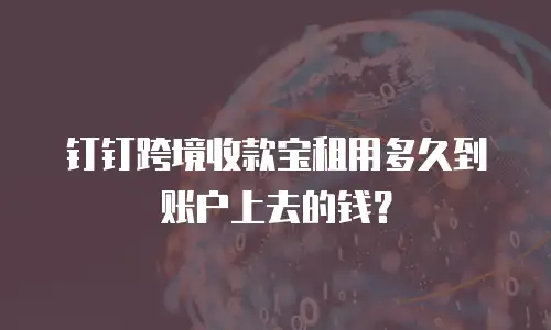 钉钉跨境收款宝租用多久到账户上去的钱？