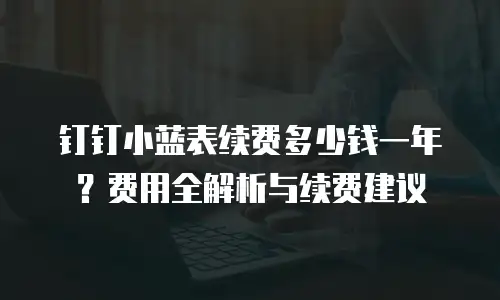 钉钉小蓝表续费多少钱一年？费用全解析与续费建议