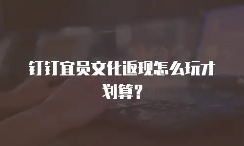 钉钉宜员文化返现怎么玩才划算？