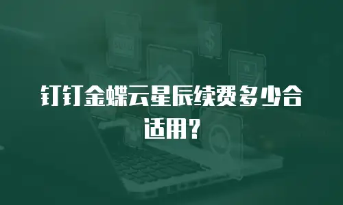 钉钉金蝶云星辰续费多少合适用？