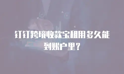 钉钉跨境收款宝租用多久能到账户里？