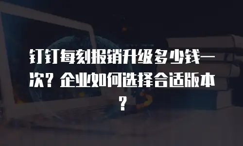钉钉每刻报销升级多少钱一次？企业如何选择合适版本？