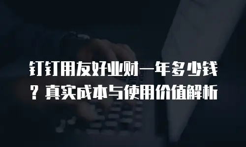 钉钉用友好业财一年多少钱？真实成本与使用价值解析