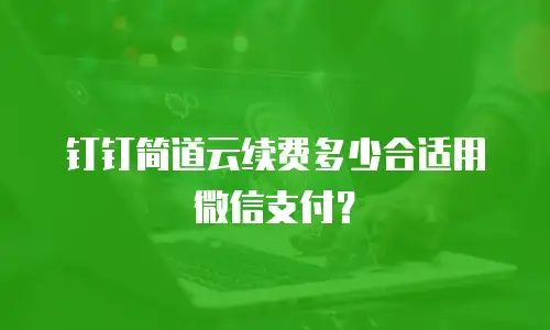 钉钉简道云续费多少合适用微信支付？