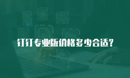 钉钉专业版价格多少合适？