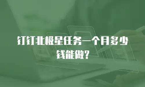 钉钉北极星任务一个月多少钱能做？
