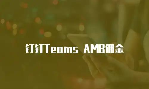 钉钉Teams AMB佣金