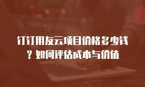 钉钉用友云项目价格多少钱？如何评估成本与价值