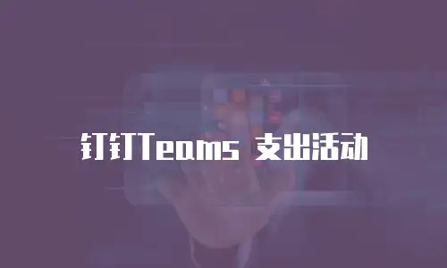 钉钉Teams 支出活动
