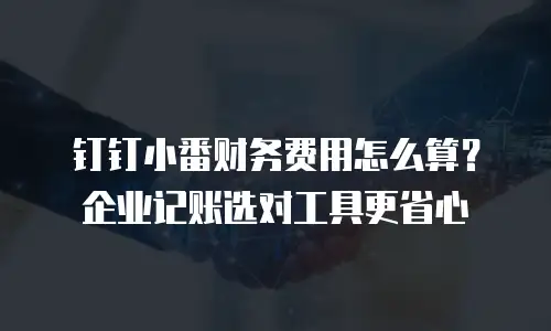 钉钉小番财务费用怎么算？企业记账选对工具更省心