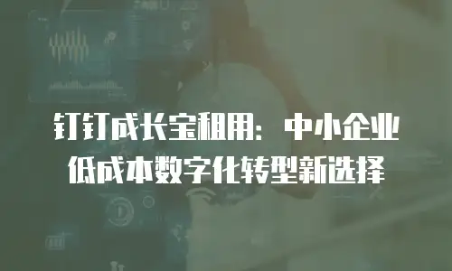 钉钉成长宝租用：中小企业低成本数字化转型新选择