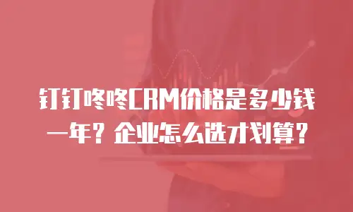 钉钉咚咚CRM价格是多少钱一年？企业怎么选才划算？