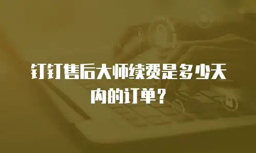 钉钉售后大师续费是多少天内的订单？