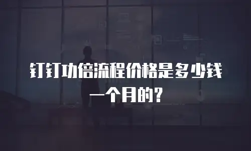 钉钉功倍流程价格是多少钱一个月的？