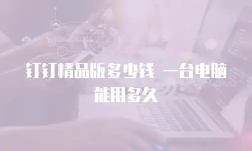 钉钉精品版多少钱 一台电脑能用多久