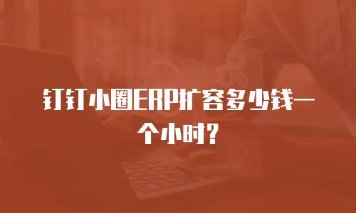 钉钉小圈ERP扩容多少钱一个小时？