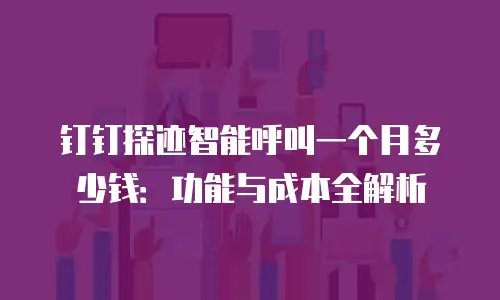 钉钉探迹智能呼叫一个月多少钱：功能与成本全解析