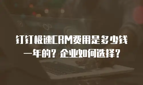 钉钉极速CRM费用是多少钱一年的？企业如何选择？