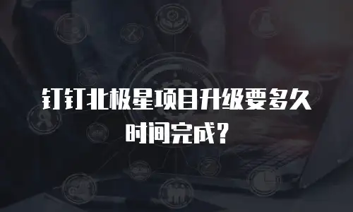 钉钉北极星项目升级要多久时间完成？
