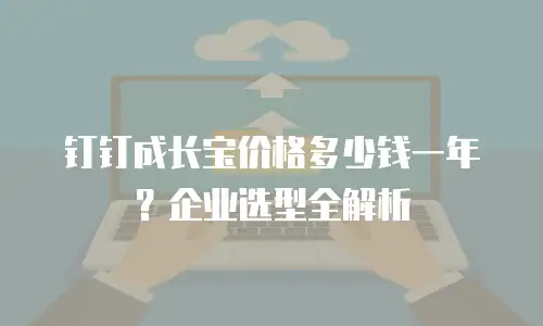 钉钉成长宝价格多少钱一年？企业选型全解析
