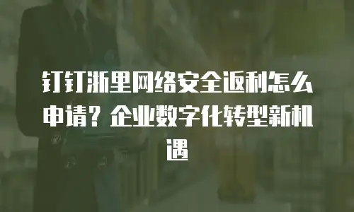 钉钉浙里网络安全返利怎么申请？企业数字化转型新机遇