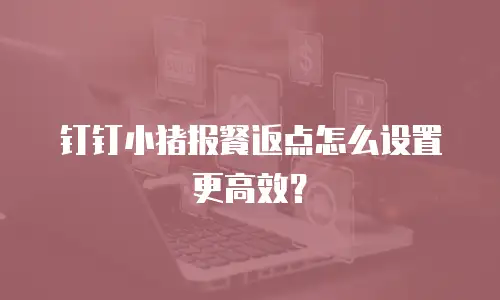 钉钉小猪报餐返点怎么设置更高效？