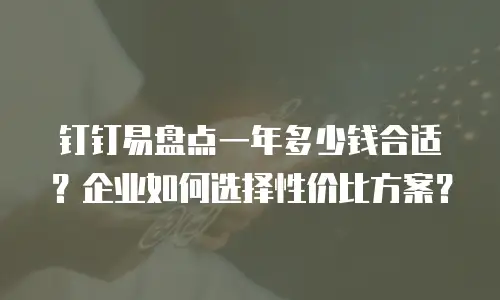 钉钉易盘点一年多少钱合适？企业如何选择性价比方案？